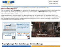 Tablet Screenshot of goldstaradjusters.com